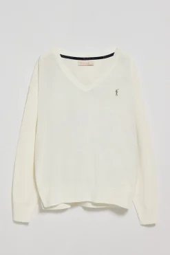 Polo Club Pulls*Pull en maille à col en V et logo brodé Rigby Go Beige