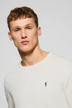 Polo Club Pulls*Pull en maille à col ras du cou et broderie Rigby Go Beige