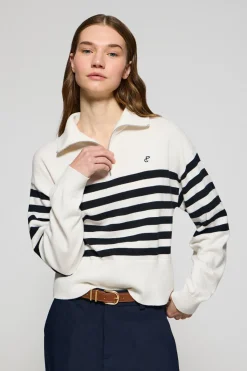Polo Club Pulls*Pull en maille Jisoo avec un monogramme brodé Beige
