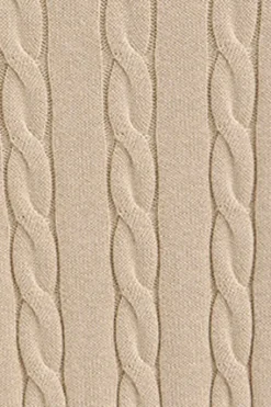 Polo Club Pulls*Pull en maille tressée en laine mélangée avec fermeture éclair partielle et broderie Rigby Go Beige