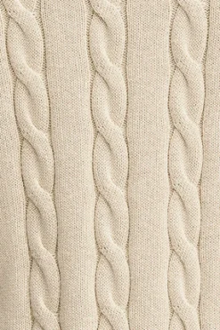 Polo Club Pulls*Pull en maille tressée en laine mélangée avec broderie Rigby Go Beige