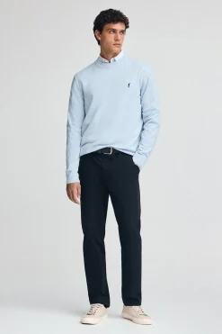 Polo Club Pulls*Pull en laine mélangée et broderie Rigby Go Bleu Clair Chiné