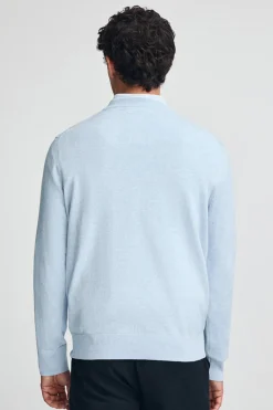 Polo Club Pulls*Pull en laine mélangée et broderie Rigby Go Bleu Clair Chiné