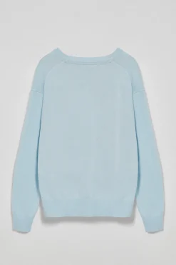 Polo Club Pulls*Pull bleu clair en maille à col en V et logo brodé Rigby Go Bleu ciel