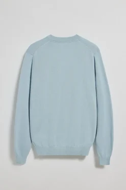 Polo Club Pulls*Pull bleu clair en maille à col en V et broderie Rigby Go Bleu ciel
