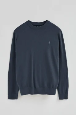 Polo Club Pulls*Pull bleu en laine mélangée et broderie Rigby Go Denim