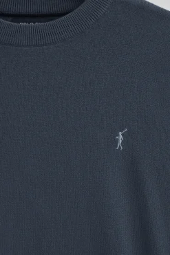 Polo Club Pulls*Pull bleu en laine mélangée et broderie Rigby Go Denim
