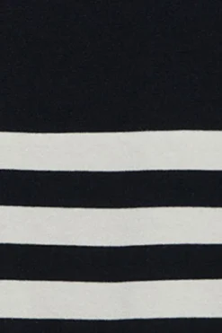 Polo Club T-Shirts|Pulls*Pull à manches courtes rayé avec blason nautique Bleu Marine