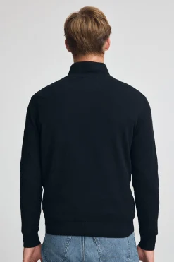 Polo Club Pulls*Pull en laine mélangée et fermeture éclair partielle avec broderie Rigby Go Bleu Marine