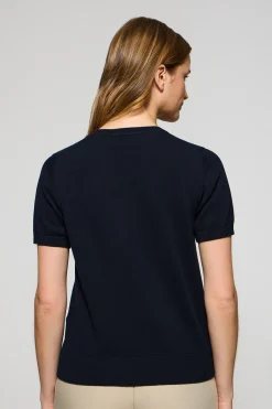 Polo Club Pulls|T-Shirts*Pull en maille à col ras du cou à manches courtes et broderie Rigby Go Bleu Marine