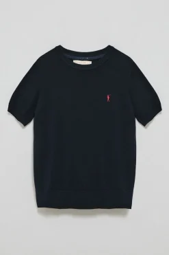 Polo Club Pulls|T-Shirts*Pull en maille à col ras du cou à manches courtes et broderie Rigby Go Bleu Marine