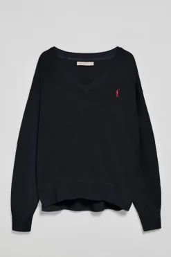 Polo Club Pulls*Pull en maille à col en V et logo brodé Rigby Go Bleu Marine