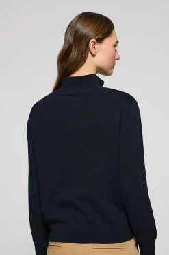 Polo Club Pulls*Pull en maille à fermeture éclair partielle et Rigby Go brodé Bleu Marine