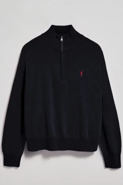 Polo Club Pulls*Pull en maille à fermeture éclair partielle et Rigby Go brodé Bleu Marine