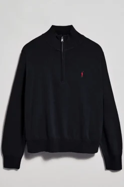 Polo Club Pulls*Pull en maille à fermeture éclair partielle et Rigby Go brodé Bleu Marine