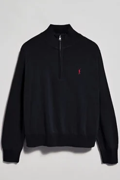 Polo Club Pulls*Pull en maille à fermeture éclair partielle et Rigby Go brodé Bleu Marine