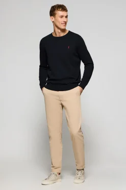 Polo Club Pulls*Pull en maille à col ras du cou et broderie Rigby Go Bleu Marine