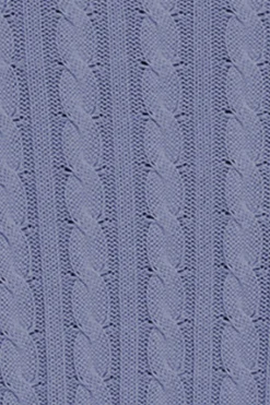 Polo Club Pulls*Pull bleu tressé à col ras du cou et broderie Rigby Go Bleu Aqua