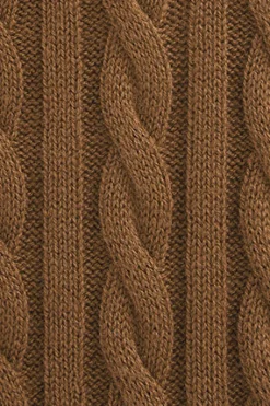 Polo Club Pulls*Pull camel chiné à col ras du cou en laine mélangée avec broderie Rigby Go Caramel chiné