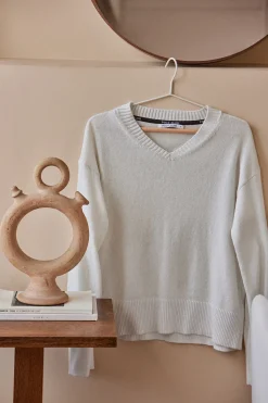 Polo Club Pulls*Pull couleur en maille avec col en V et détail Beige