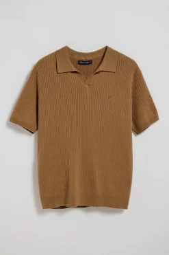 Polo Club Pulls*Pull côtelé Jay avec monogramme brodé Camel