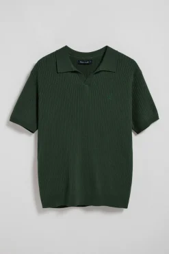 Polo Club Pulls*Pull côtelé vert émeraude Jay avec monogramme brodé Émeraude foncée