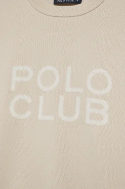 Polo Club Pulls*Pull en maille Axel avec logo sur la poitrine Beige