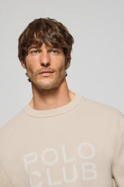 Polo Club Pulls*Pull en maille Axel avec logo sur la poitrine Beige