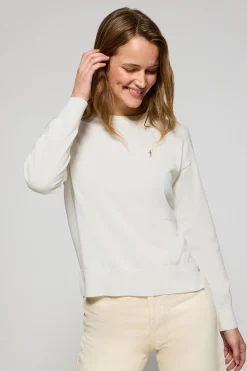Polo Club Pulls*Pull en maille à col ras du cou et logo brodé Rigby Go Beige
