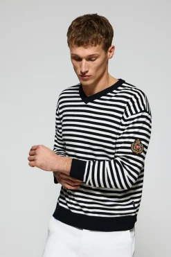 Polo Club Pulls*Pull en maille Seagull avec écusson nautique Bleu Marine