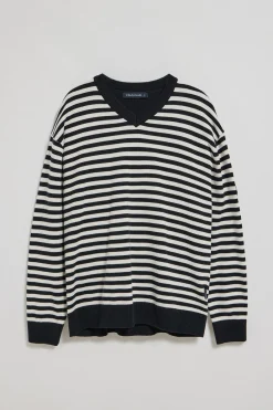 Polo Club Pulls*Pull en maille Seagull avec écusson nautique Bleu Marine