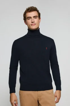 Polo Club Pulls*Pull en maille à col montant et logo brodé Rigby Go Bleu Marine