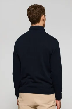 Polo Club Pulls*Pull en maille zippé et logo Rigby Go brodé Bleu Marine