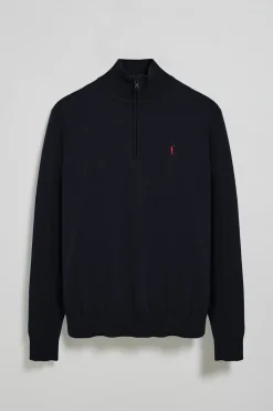 Polo Club Pulls*Pull en maille zippé et logo Rigby Go brodé Bleu Marine