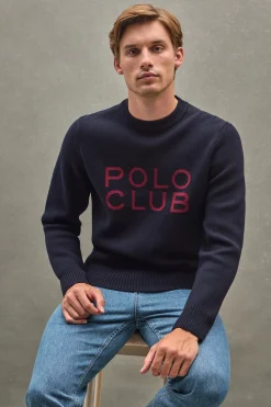 Polo Club Pulls*Pull en maille avec logo contrastant Bleu Marine