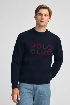 Polo Club Pulls*Pull en maille avec logo contrastant Bleu Marine