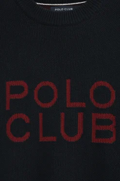 Polo Club Pulls*Pull en maille avec logo contrastant Bleu Marine