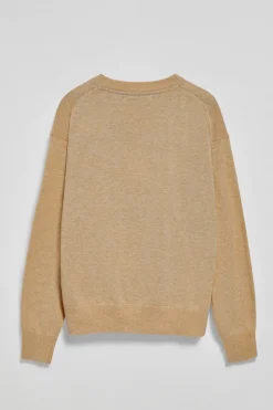 Polo Club Pulls*Pull en maille couleur caramel chiné à col ras du cou et logo brodé Rigby Go Caramelo Vigoré