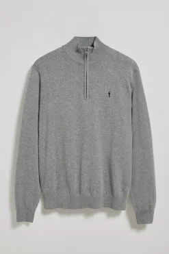Polo Club Pulls*Pull en maille gris chiné zippé et logo brodé Rigby Go Gris Vigore