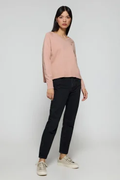 Polo Club Pulls*Pull en maille Kacey avec bouton nacré Rose pâle