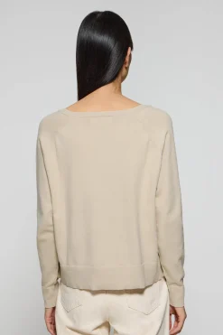 Polo Club Pulls*Pull en maille Katniss avec bouton nacré Beige