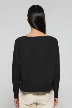 Polo Club Pulls*Pull en maille Katniss avec bouton nacré Noir