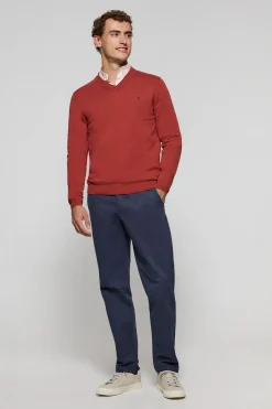 Polo Club Pulls*Pull en maille à col en V et broderie Rigby Go Rouge
