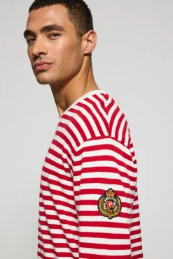 Polo Club Pulls*Pull en maille Seagull avec écusson nautique Rouge