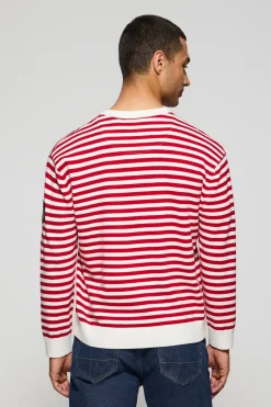 Polo Club Pulls*Pull en maille Seagull avec écusson nautique Rouge