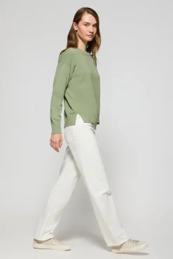 Polo Club Pulls*Pull en maille à col ras du cou et logo brodé Rigby Go Vert jade