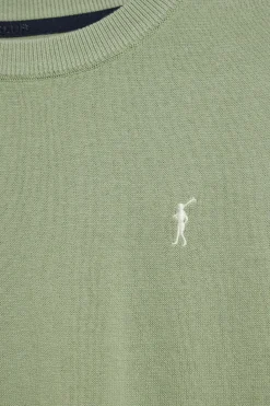 Polo Club Pulls*Pull en maille à col ras du cou et logo brodé Rigby Go Vert jade