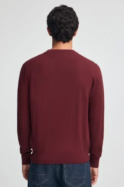 Polo Club Pulls*Pull en laine mélangée et broderie Rigby Go Grenat
