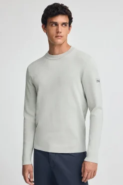 Polo Club Pulls*Pull en maille coton à écusson Gris clair