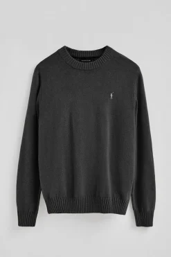 Polo Club Pulls*Pull gris foncé chiné en laine mélangée et broderie Rigby Go Vigoré Gris Foncé
